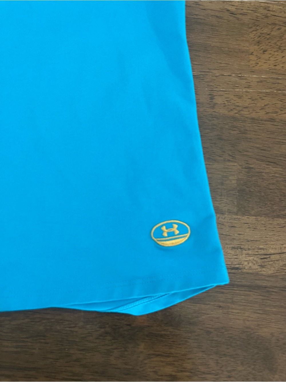 Under Armour Womens Racerback Tank Top Blue Fitted Stretch Built in Bra Medium - Picture 3 of 6
